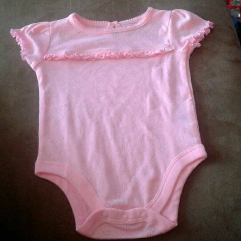 Pink baby girl shirt.  **NEVER WORN**